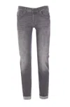 Dondup Slim-fit Gray Denim Jeans In Gray
