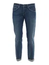 Dondup Relaxed Fit Dark Blue Denim Pants In Blue