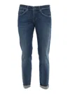 Dondup Relaxed Fit Dark Blue Denim Pants In Blue