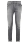 Dondup Jeans George Skinny Fit Stretch Jeans In Gray