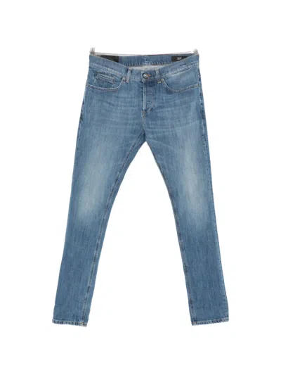 Dondup George Jeans Trousers Rolled Cuffs In Blue