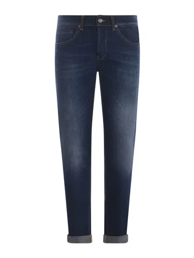 Dondup George Skinny Jeans In Dark Blue Stretch Denim