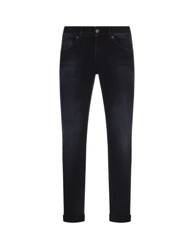 Dondup George Skinny Jeans In Very Dark Blue Stretch Denim