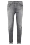 Dondup Jeans George Skinny Fit Stretch Jeans In Topo