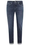 Dondup Tailored Straight Leg George Pants In Blue