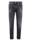 Dondup Casual Trousers Rolled Cuffs In Gray