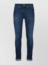Dondup George Trousers Rolled Cuffs In Blue