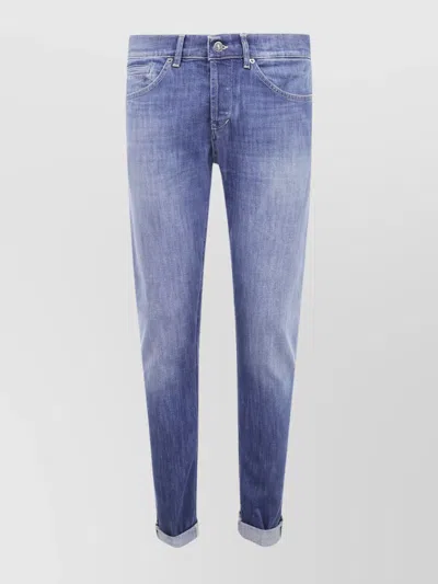 Dondup Cuffed Denim Jeans In Blue
