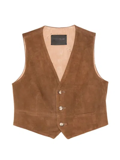 Dondup Gilet In Pelle Scamosciata