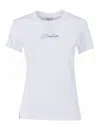 Dondup Embroidered Crew-neck T-shirt In White