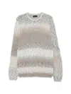 Dondup Gradient-effect Chunky-knit Sweater In Gray