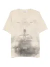 Dondup Graphic-print Cotton T-shirt In Neutral