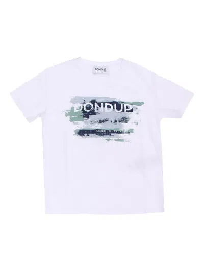 Dondup T-shirt Mit Grafischem Print In White