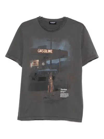 Dondup Graphic-print T-shirt In Gray
