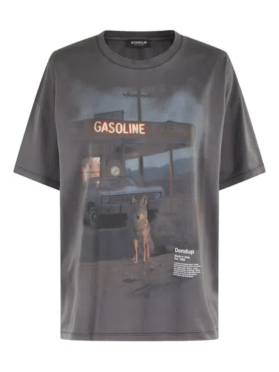 Dondup Graphic T-shirt In Gray