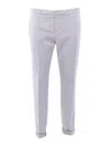 Dondup Man Pants Grey Size 34 Cotton, Elastane In Gray