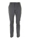 Dondup Mid-rise Slim-fit Tailored Trousers In Grey