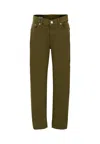 Dondup Logo-patch Trousers In Green