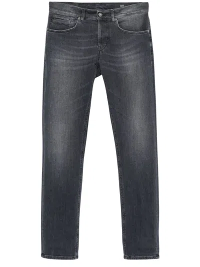 DONDUP DONDUP GREY DENIM JEANS WITH CONCEALED FLY