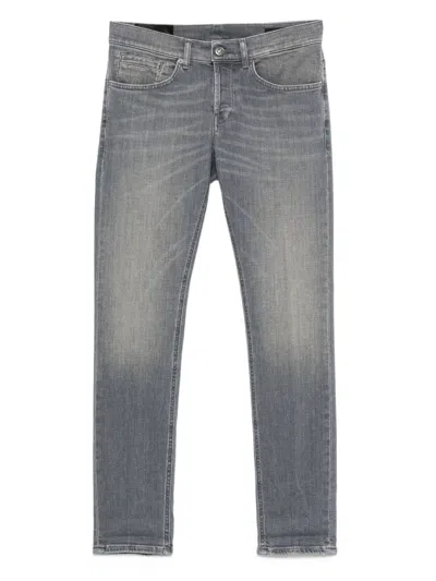 Dondup Grey Five-pocket Straight Jeans In Gray