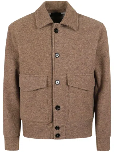 Dondup Grey Flap-pocket Fleece Jacket In Multi