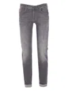 Dondup Slim-fit Gray Denim Jeans In Gray