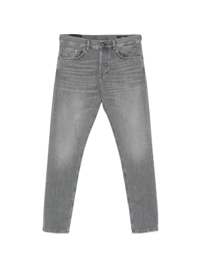 Dondup Grey Mid Rise Jeans In Gray