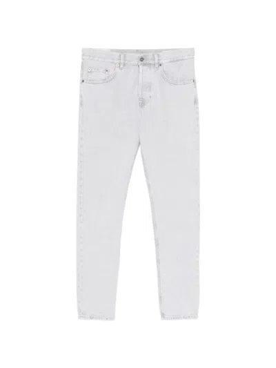 Dondup Grey Regular Mid Rise Jeans In White
