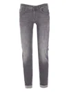 Dondup Slim-fit Gray Denim Jeans In Gray