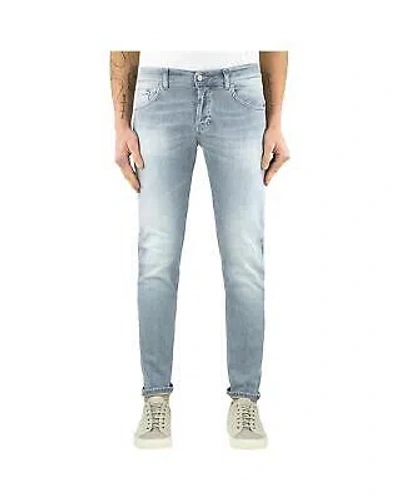 Pre-owned Dondup Grey Slim-fit Stretch Jeans With Clean Look | Made In Italy In Gray