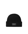 Dondup Beanie Logo In Blended Wool In Black