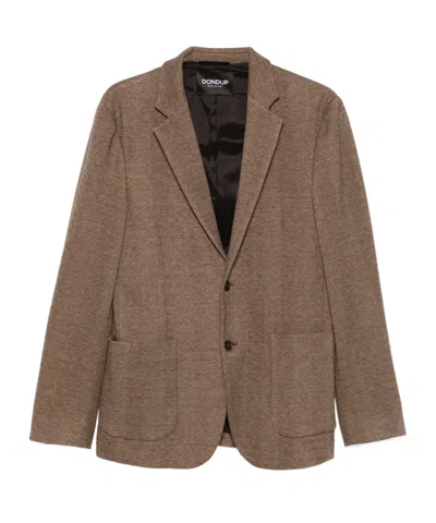 DONDUP HERRINGBONE-PATTERN BLAZER