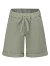 Dondup Herringbone Shorts In Neutrals