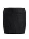 Dondup Herringbone-patterned Mini Skirt In Black