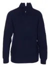 Dondup High-neck Ribbed Sweater In Blue