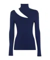 Dondup Knitted Viscosa-blend Top In Blue