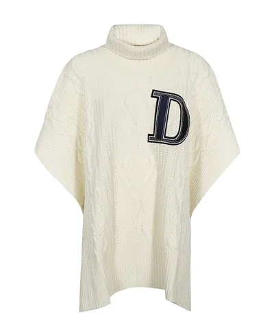 Dondup High-necked Cloak In White