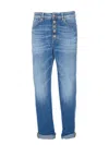 Dondup High-rise Vintage-style Denim Jeans In Blue