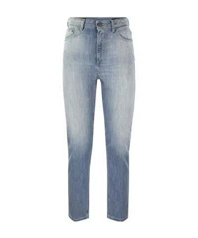 DONDUP HIGH WAIST BUTTON DENIM TROUSERS