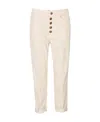 Dondup High-waist Cropped Jeans In White