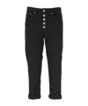 Dondup High-waist Cropped Stretched Jeans In Black
