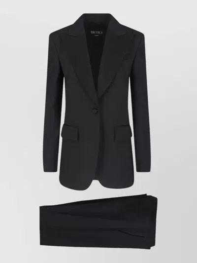 Dondup High Waist Flared Stretch Tailored Pants In Black