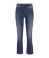 Dondup Mandy High-waisted Flared Jeans With Ankle Length In Blue
