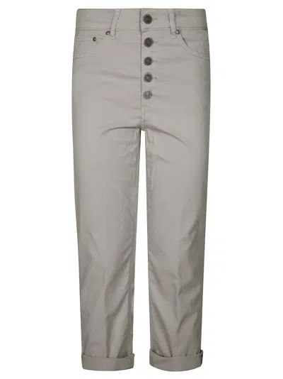 DONDUP DONDUP HIGH WAIST TAILORED TROUSERS WITH ROLLED CUFFS