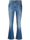 Dondup High-waisted Bootcut Jeans In Blue