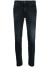 Dondup High-waisted Cropped Jeans In Blue