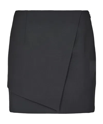 Dondup High-waisted Half-length Skirt In Black