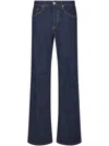 Dondup Wide-leg Denim Trousers With Unique Zippered Pockets In Blue