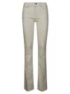 Dondup High-waisted Wide-leg Pants With Concealed Fastening In Gray