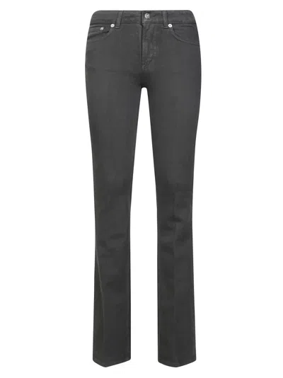 Dondup High-waisted Wide-leg Pants With Concealed Fastening In Gray